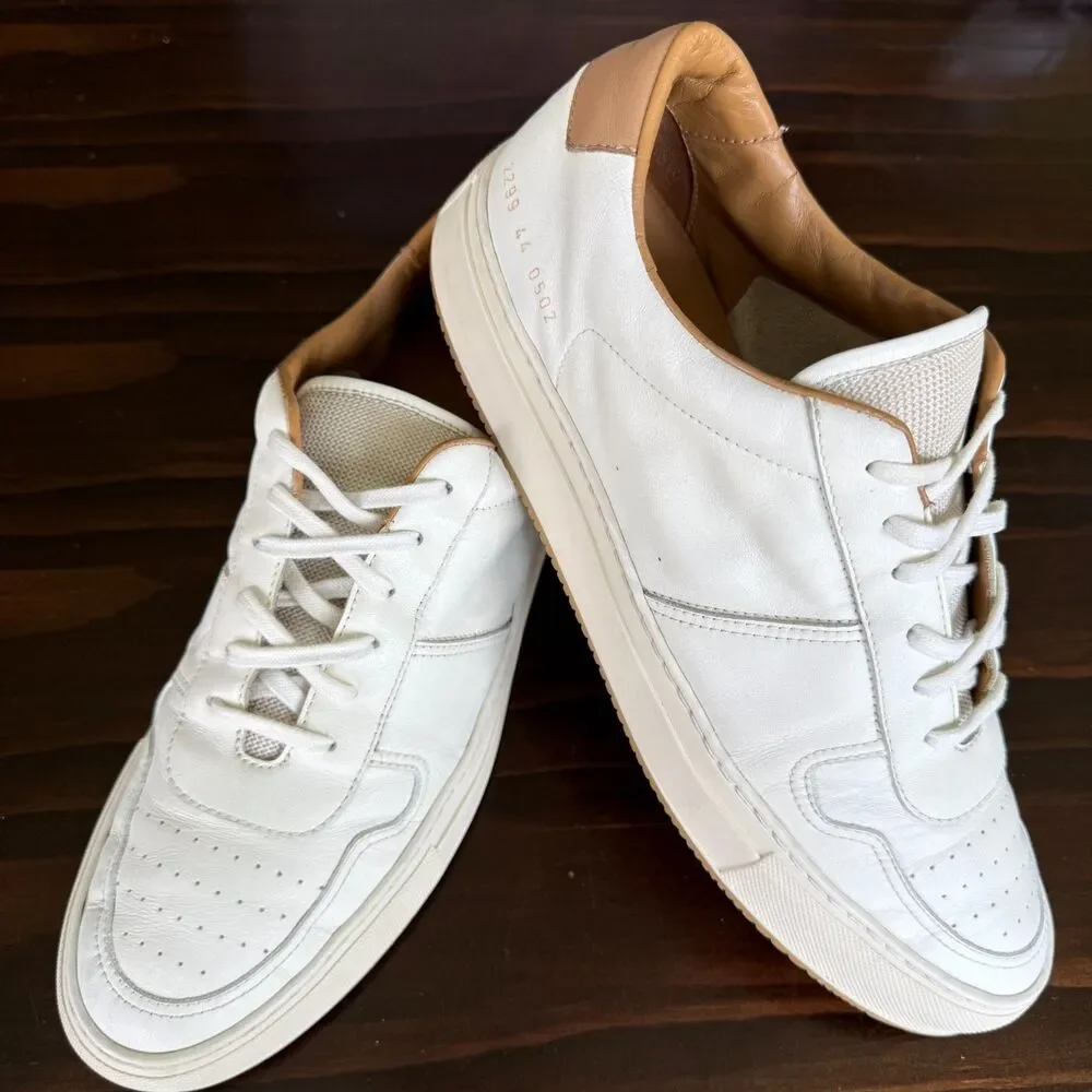Common Projects Bball Low Sneakers White Leather Men's EU 44/US 11 Made in Italy